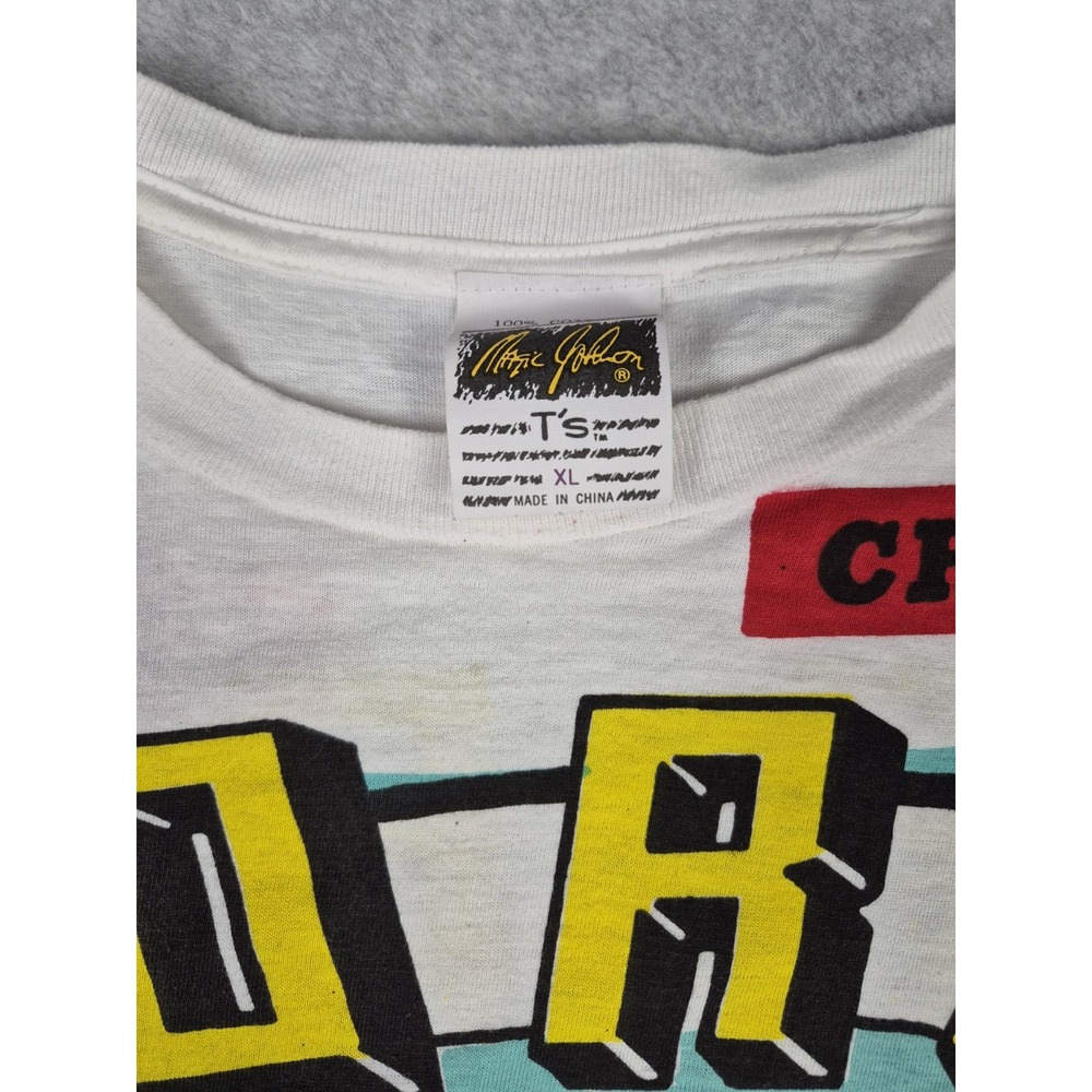 Vntg Chicago Bulls 1993 Champions Magic Johnson Ts T-shirt Size XL Single Stich - Picture 5 of 10